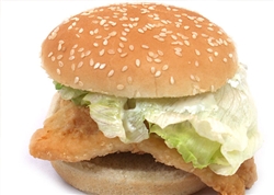 Fish Sandwich, Veggies and Dessert