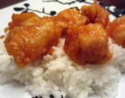 Thursday, April 25th/ Sweet and Sour Chicken, Rice, Veggies and Dessert