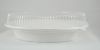 Oval Bowl Clear Lid-32 Oz - 250/Cs (2 X 125)