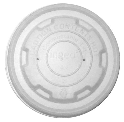 Food / Soup Container Lid-8 Oz-Compostable-Cpla - 1000/Cs (20 X 50)