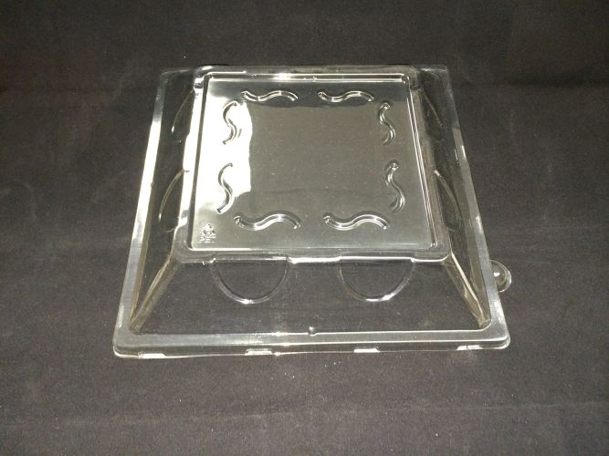 Plate Lid, Square, Clear, 10" - 250/Cs (2 X 125)