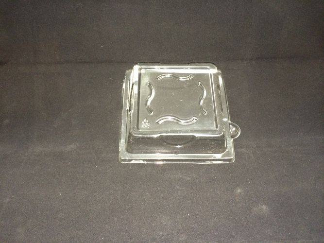 Plate Lid, Square, Clear, 6" - 500/Cs (4 X 125)