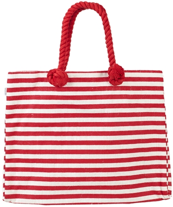 Red Wavy Beach Bag