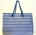 Blue Striped Beach Bag
