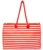 Red Striped Beach Bag