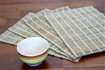 Hand Woven Banana Rope Striped Placemats ( 4 Pcs.)
