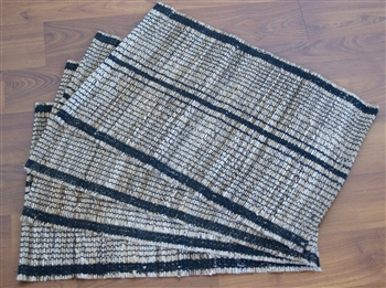 Hand Woven Banana Rope striped Place Mats ( 4 Pcs.)