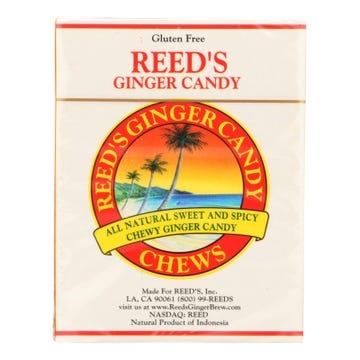 Reed's Ginger Chews 2 ounce box/ 9 servings