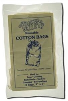 Reuseable Cotton Tea Bags 3" x 5" : 3 cotton tea bags