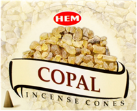 Copal Hem Incense Cones: pack of 12