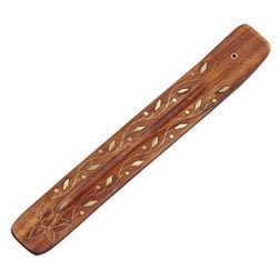 Vine & Flower Wood Incense Holder