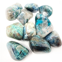 Chrysocolla, tumbled
