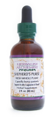 Shepherd's Purse: Dropper Bottle / Organic Alcohol Extract: 1 Fluid Ounce