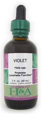 Violet Extract: Dropper Bottle / Organic Alcohol Extract: 2 Fluid Ounces