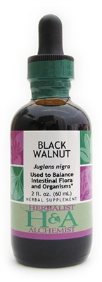 Black Walnut: Dropper Bottle / Organic Alcohol Extract: 1 Fluid Ounces