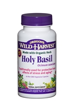 Holy Basil: Bottle / Organic, Gelatin Capsules: 60 Capsules