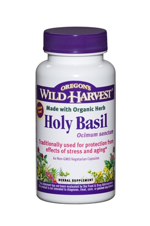 Holy Basil: Bottle / Organic, Gelatin Capsules: 60 Capsules
