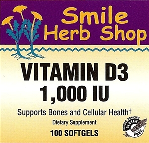 Vitamin D3 1,000 IU: Bottle / Softgels: 100 Softgels
