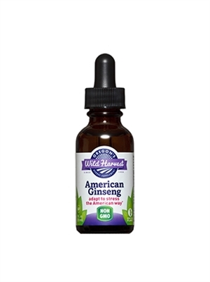 American Ginseng: Dropper Bottle: Liquid / Organic Alcohol Extract: 1 Fluid Ounce