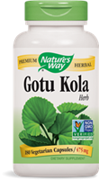 Gotu Kola: Bottle / Vegetarian Capsules: 180 Vegetarian Capsules