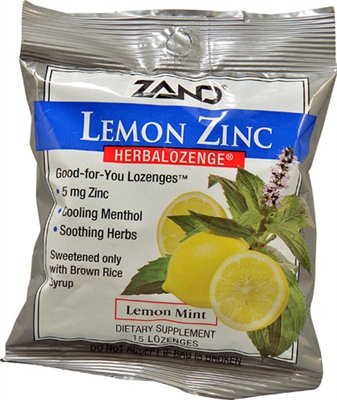 HerbaLozenge Lemon Zinc Lozenges: Package/Lozenges: 15 Lozenges