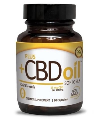 CV Sciences CBD Oil Capsules Gold Formula 15mg 60 softgels