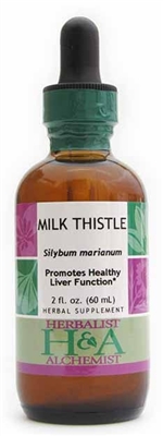 Milk Thistle: Dropper Bottle / Organic Alcohol Extract: 1 Fluid Ounces