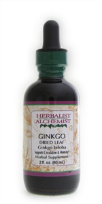 Gingko: Dropper Bottle / Organic Alcohol Extract: 1 Fluid Ounce
