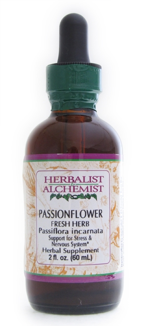 Passionflower: Dropper Bottle / Organic Alcohol Extract: 1 Fluid Ounce