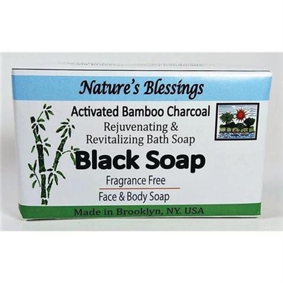 Nature's Blessing Black Bar Soap Fragrance Free
