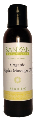 Organic Kapha Massage Oil: Bottle / Liquid Oil: 4 Fluid Ounces