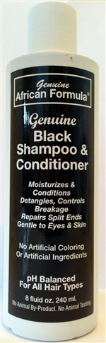 Black Shampoo and Conditioner: Bottle: 8 Fluid Ounces