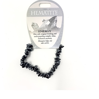 Hematite Chip Bracelet : Energy