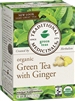 Organic Green Tea with Ginger: Boxed Tea / Individual Tea Bags: 16 Bags