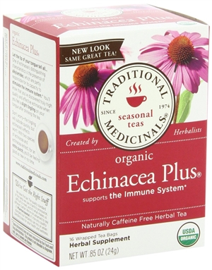 Organic Echinacea Plus: Boxed Tea / Individual Tea Bags: 16 Bags