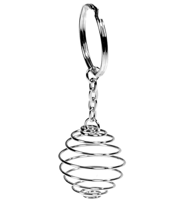 Spiral Cage Keychain Silver (color)