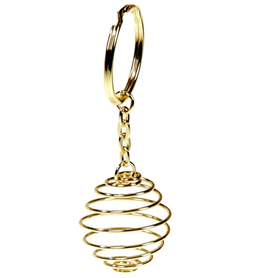 Spiral Cage Keychain Gold (color)