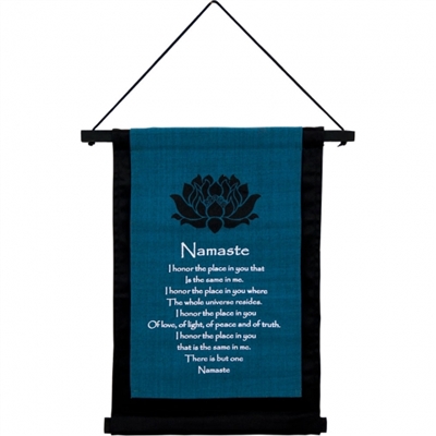 Hanging Banner : "Namaste. I Honor the Place in You"