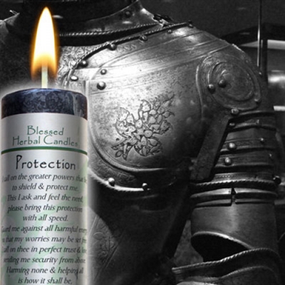 Protection Blessed Herbal Candle