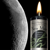 Drawing Down the Moon Pillar Candle -- New Moon