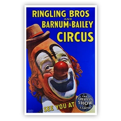 Ringling Bros. and Barnum & Bailey  L. Jacobs Clown Poster