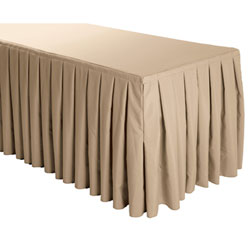 Box Pleat Polyester Table Skirts - 6 Foot Table (all sides covered) - 17 foot section