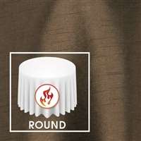 108” Round Polished-Luster Flame Retardant Satin Tablecloth