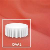 Polyester Oval Table Cloths - 108" X 132"