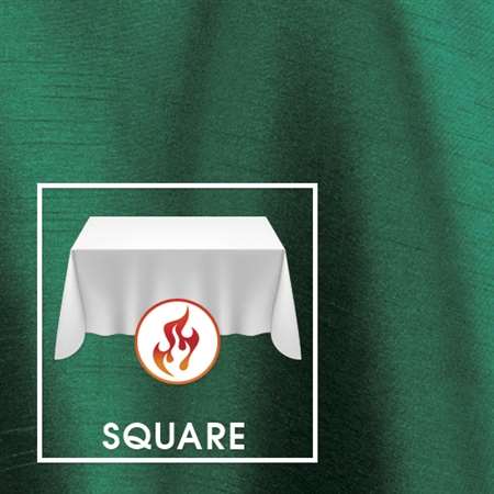 120”x120” (Actual 118”) Square Polished-Luster Flame Retardant Satin Tablecloth