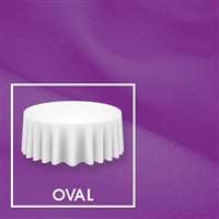 Spun Polyester Oval Tablecloth 108" x 132"