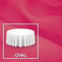 Spun Polyester Oval Tablecloth 108" x 156"