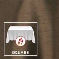 132”x132” Square Polished-Luster Flame Retardant Satin Tablecloth