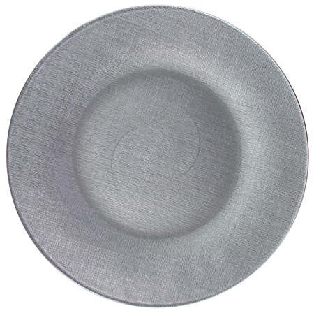 13" Chargeit by Jay Round Pamuk Silver Charger Plate - Set of 8 | RazaTrade