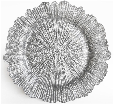 13.5" Chargeit by Jay Reef Silver Charger Plate - Set of 12